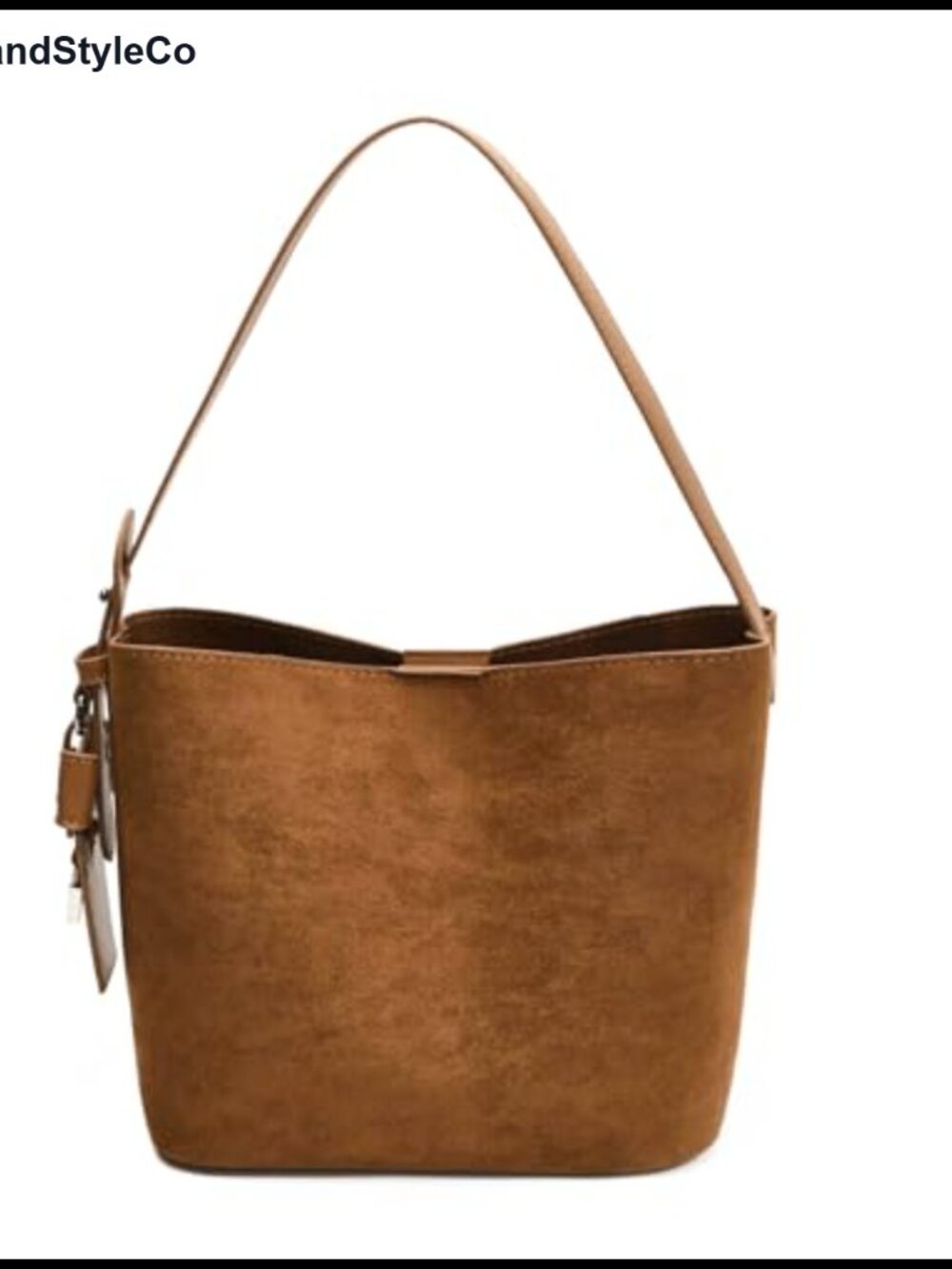 Suede Bucket Bag Women Handbag Crossbody Shoulder Purse with Pouch